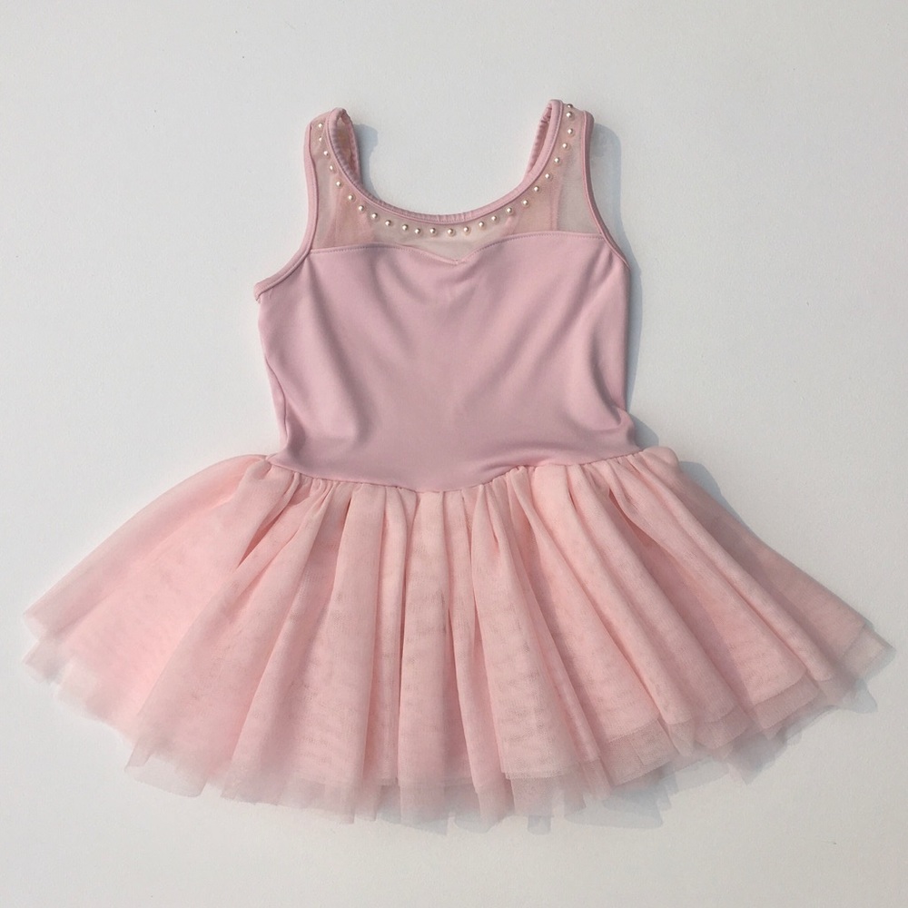 VGUC BLOCH Blondelle Pink Tutu Leotard 6X-7